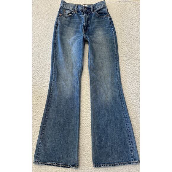 Aritzia Denim Forum Womens The Marlene 60s High Flare Jeans Size 24 - Picture 1 of 10